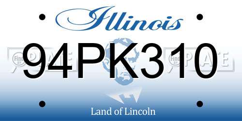 94PK310 Illinois License Plate