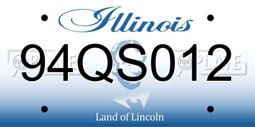 94QS012 Illinois License Plate