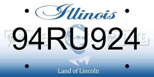 94RU924 Illinois License Plate