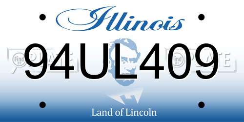 94UL409 Illinois License Plate