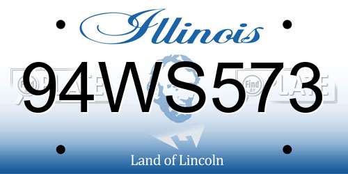 94WS573 Illinois License Plate