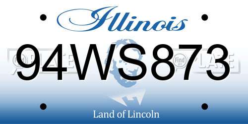 94WS873 Illinois License Plate