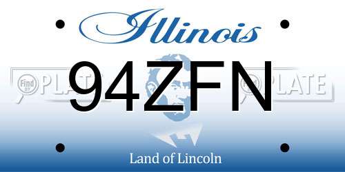 94ZFN Illinois License Plate