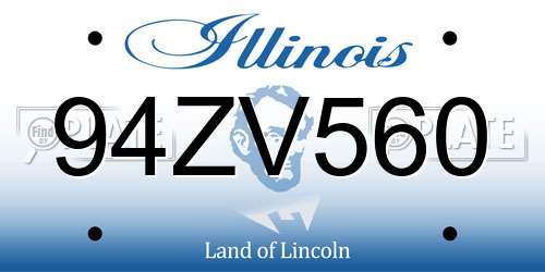 94ZV560 Illinois License Plate