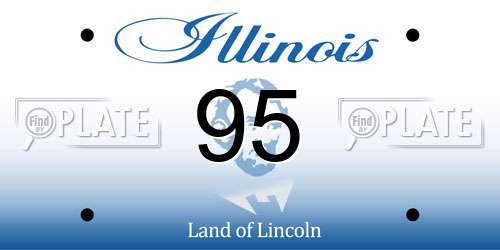 95 Illinois License Plate