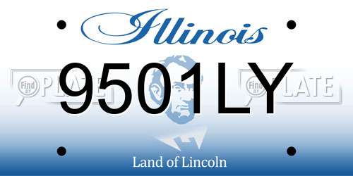9501LY Illinois License Plate