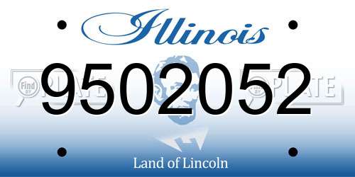 9502052 Illinois License Plate