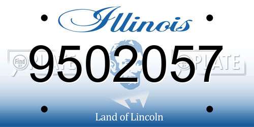 9502057 Illinois License Plate