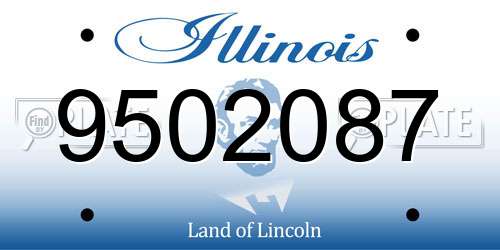 9502087 Illinois License Plate