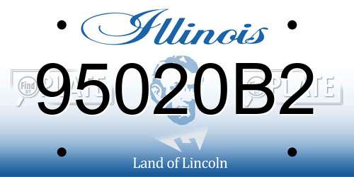 95020B2 Illinois License Plate