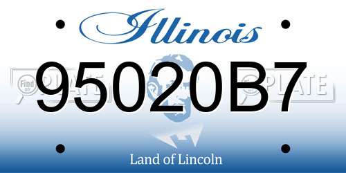 95020B7 Illinois License Plate