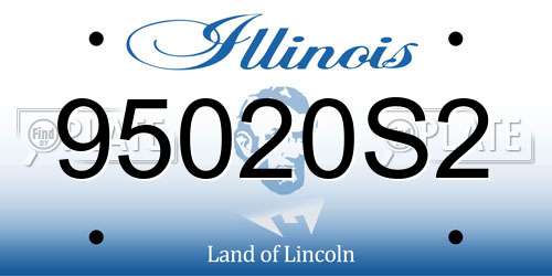 95020S2 Illinois License Plate