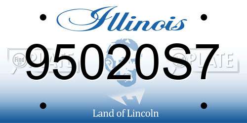 95020S7 Illinois License Plate