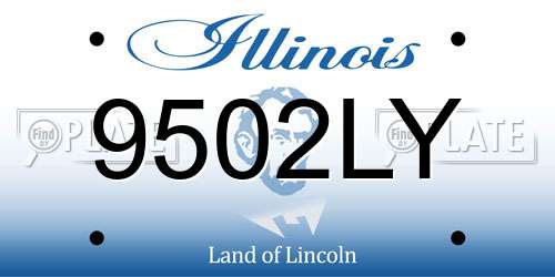 9502LY Illinois License Plate