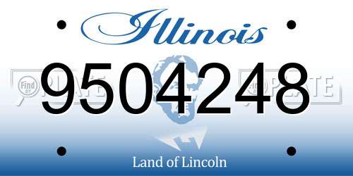 9504248 Illinois License Plate