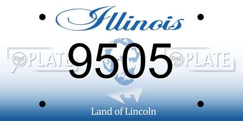 9505 Illinois License Plate