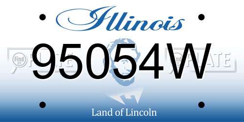 95054W Illinois License Plate
