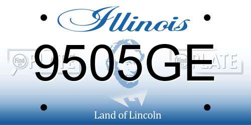 9505GE Illinois License Plate