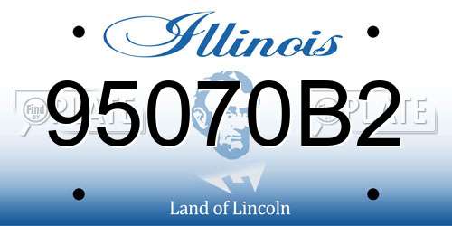 95070B2 Illinois License Plate