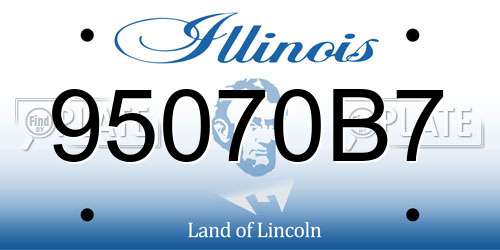95070B7 Illinois License Plate