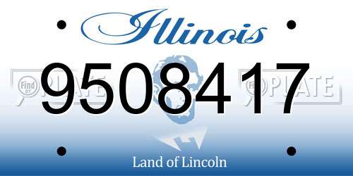 9508417 Illinois License Plate