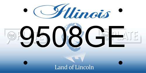 9508GE Illinois License Plate