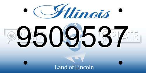 9509537 Illinois License Plate