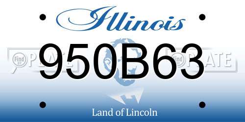 950B63 Illinois License Plate