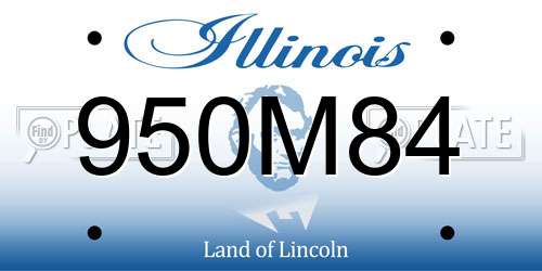 950M84 Illinois License Plate