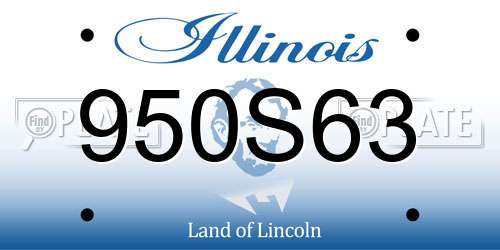 950S63 Illinois License Plate