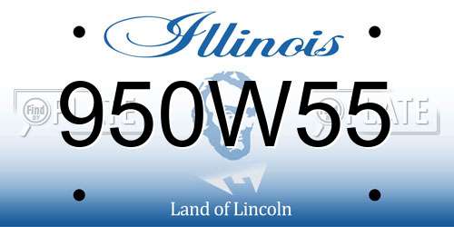 950W55 Illinois License Plate