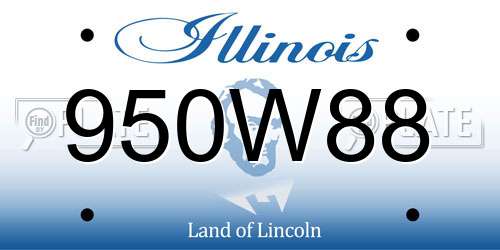 950W88 Illinois License Plate