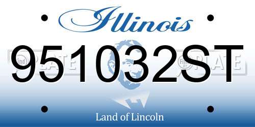 951032ST Illinois License Plate