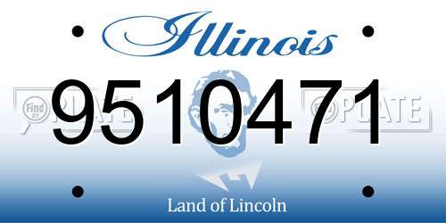 9510471 Illinois License Plate