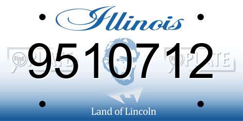 9510712 Illinois License Plate