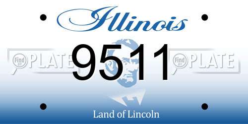 9511 Illinois License Plate