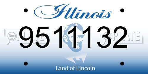 9511132 Illinois License Plate