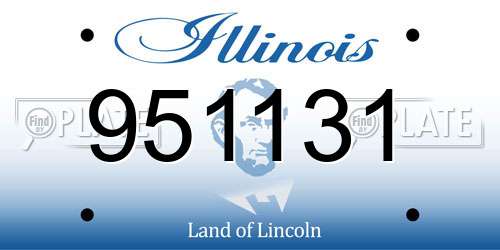 951131 Illinois License Plate
