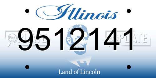 9512141 Illinois License Plate