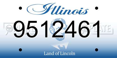 9512461 Illinois License Plate