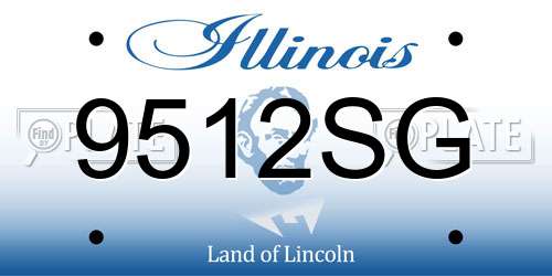 9512SG Illinois License Plate