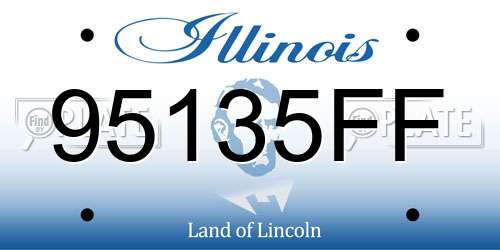 95135FF Illinois License Plate