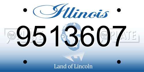 9513607 Illinois License Plate