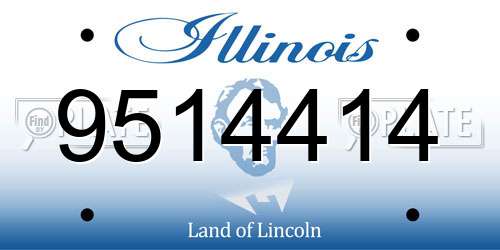9514414 Illinois License Plate