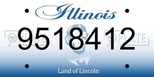 9518412 Illinois License Plate