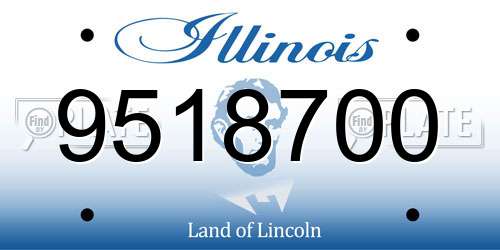 9518700 Illinois License Plate