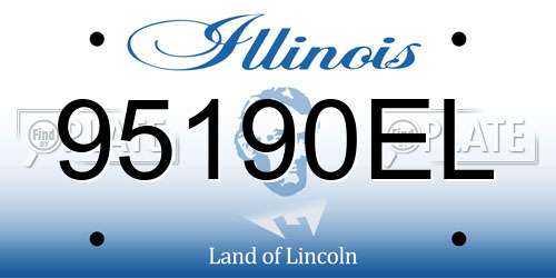 95190EL Illinois License Plate
