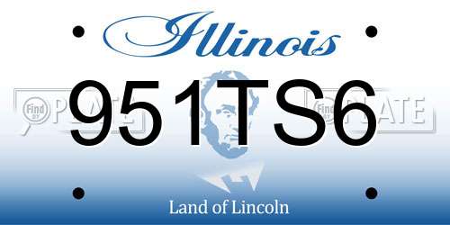 951TS6 Illinois License Plate