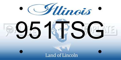 951TSG Illinois License Plate