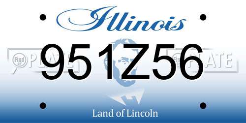 951Z56 Illinois License Plate